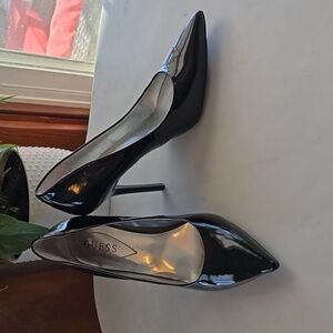 Guess black patent leather stilettos.